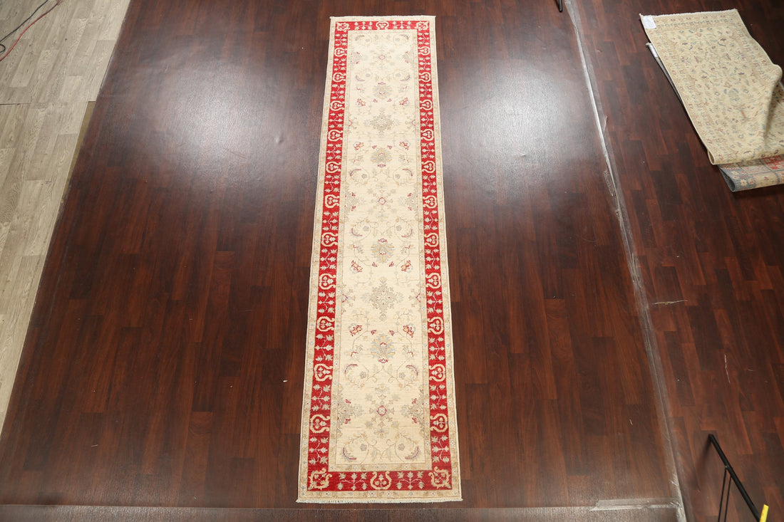 Vegetable Dye Floral Ziegler Oriental Runner Rug 3x12