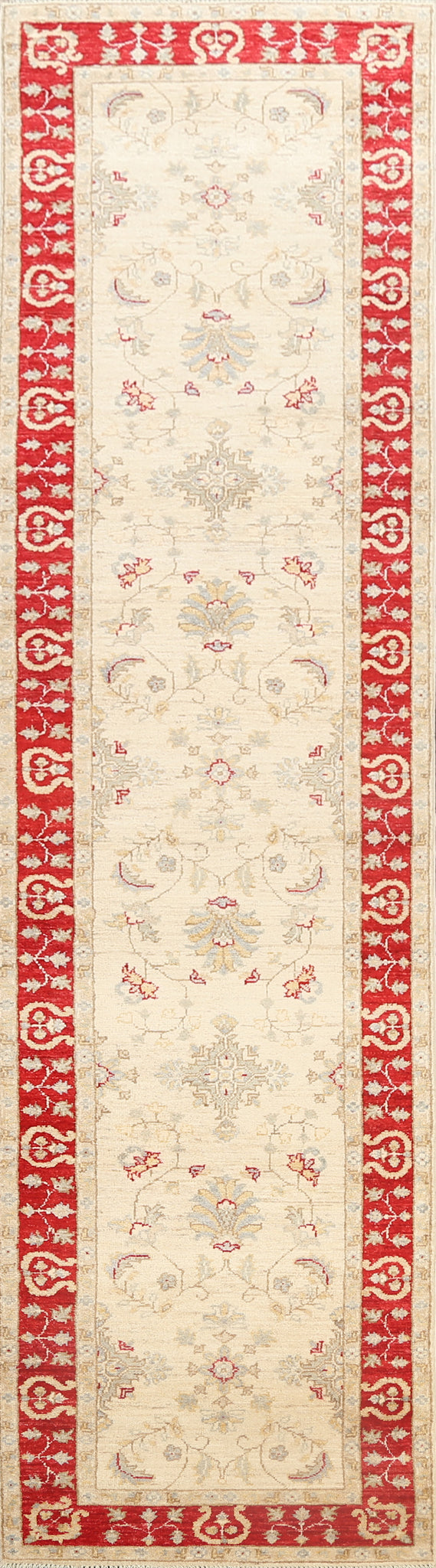 Vegetable Dye Floral Ziegler Oriental Runner Rug 3x12