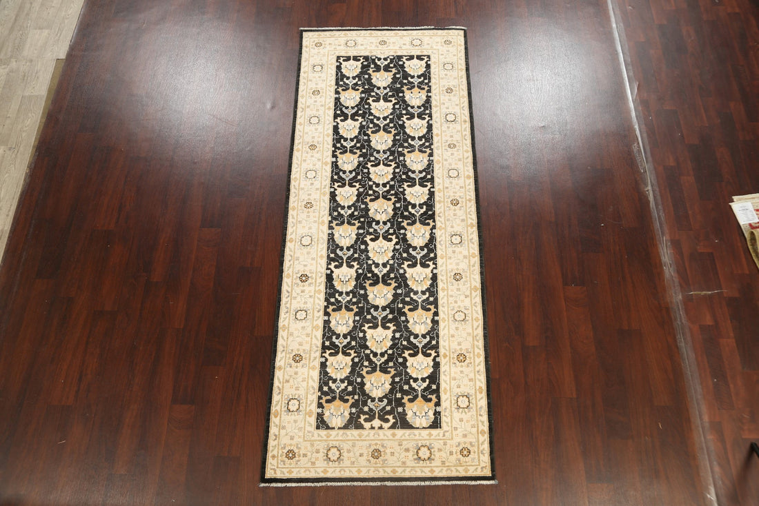 Vegetable Dye Floral Ziegler Oriental Runner Rug 4x9