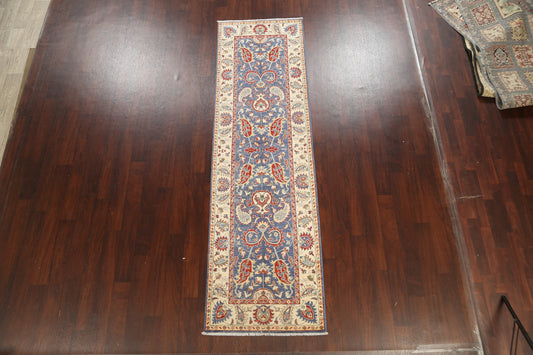 Floral Paisley Kazak Oriental Runner Rug 3x10