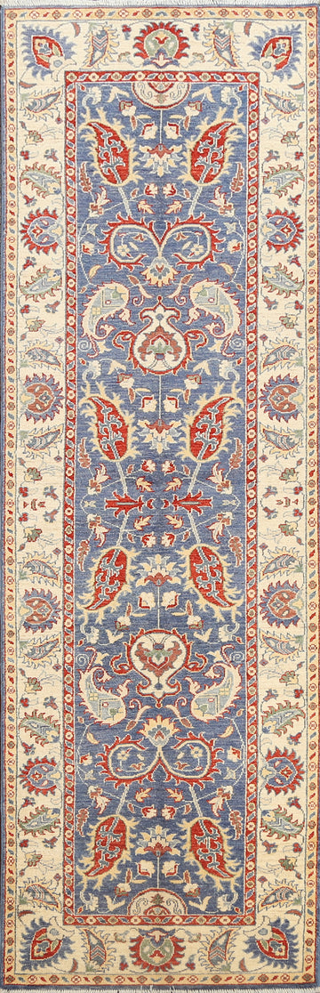 Floral Paisley Kazak Oriental Runner Rug 3x10