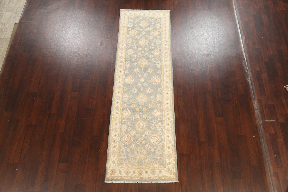 Vegetable Dye Floral Ziegler Oriental Runner Rug 3x9