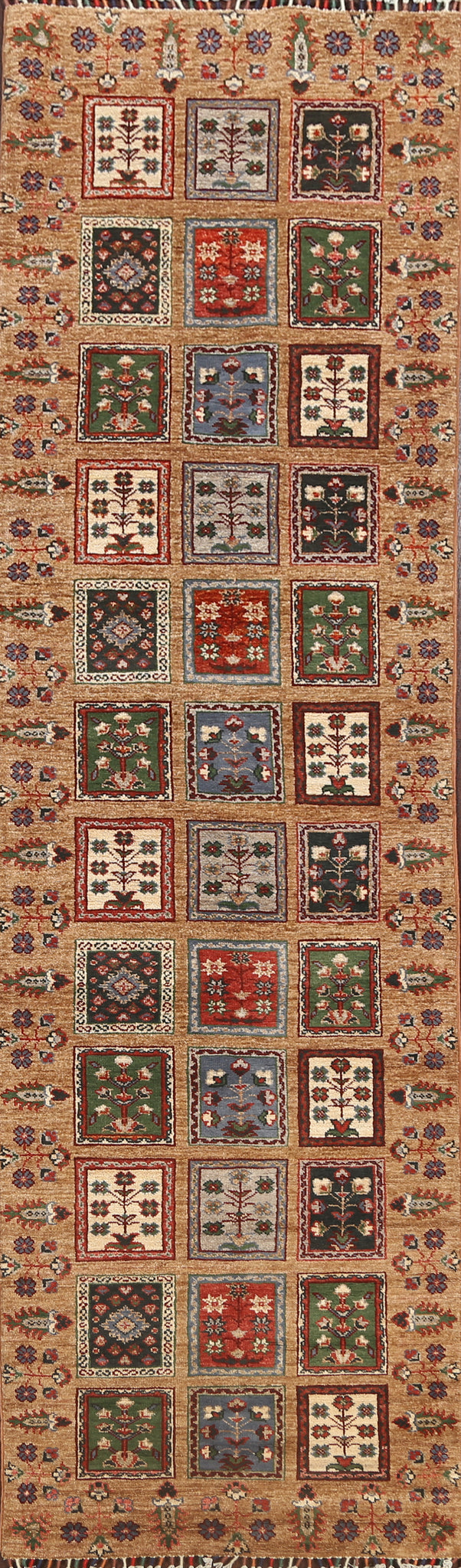 Garden Design Kazak Oriental Runner Rug 3x10