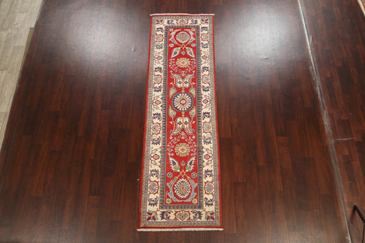 Floral Kazak Oriental Runner Rug 3x9