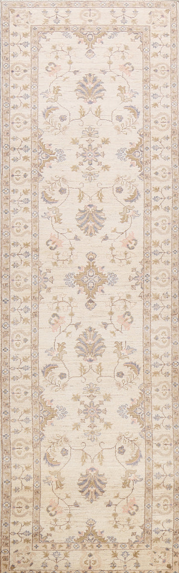 Vegetable Dye Floral Ziegler Oriental Runner Rug 3x10