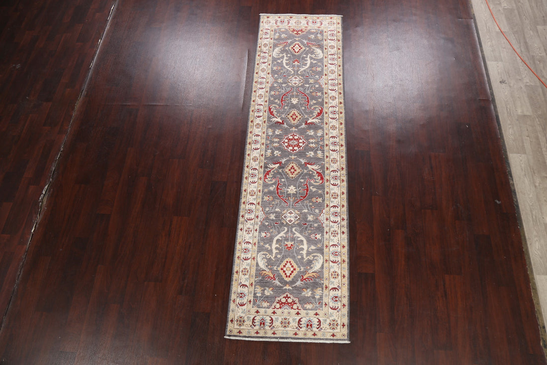 Vegetable Dye Floral Ziegler Oriental Runner Rug 3x10