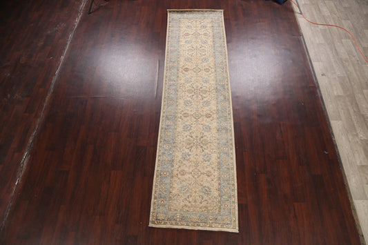 Vegetable Dye Floral Ziegler Oriental Runner Rug 2x11