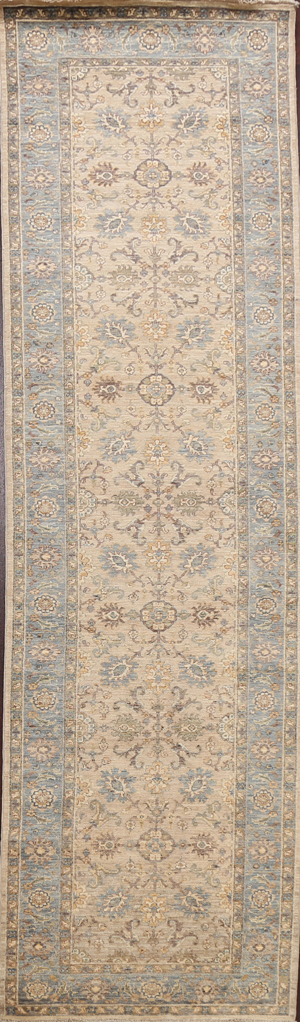 Vegetable Dye Floral Ziegler Oriental Runner Rug 2x11