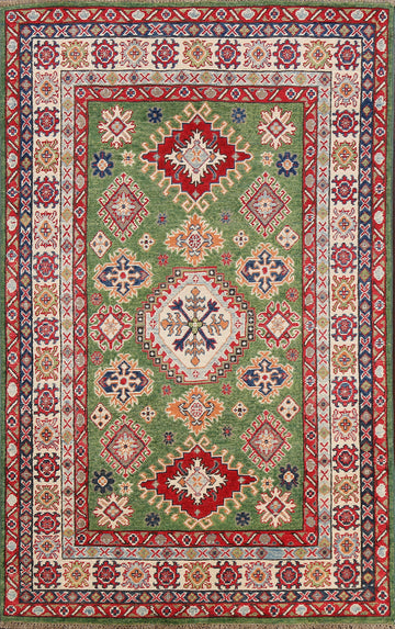 Geometric Kazak Oriental Area Rug 4x7