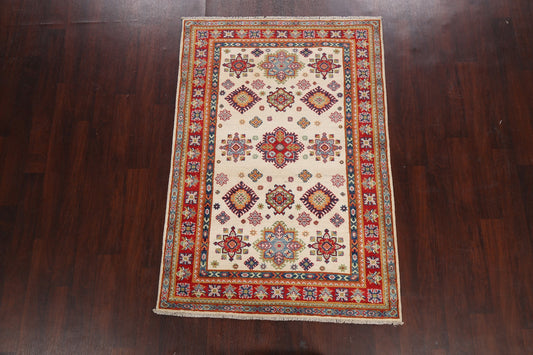 Geometric Kazak Oriental Area Rug 4x6