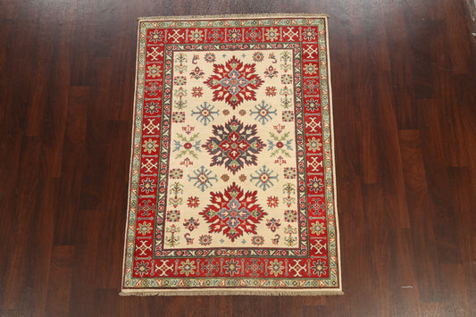 Geometric Kazak Oriental Area Rug 4x6