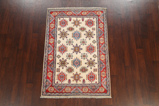 Geometric Kazak Oriental Area Rug 4x6