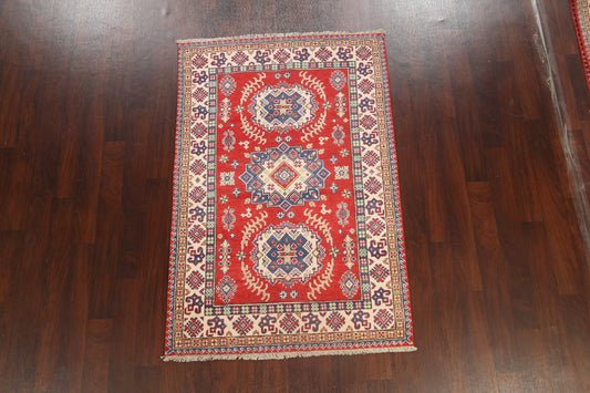 Geometric Kazak Oriental Area Rug 4x6