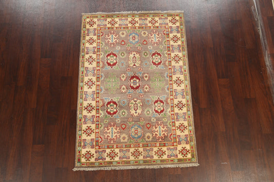 Geometric Kazak Oriental Area Rug 4x6