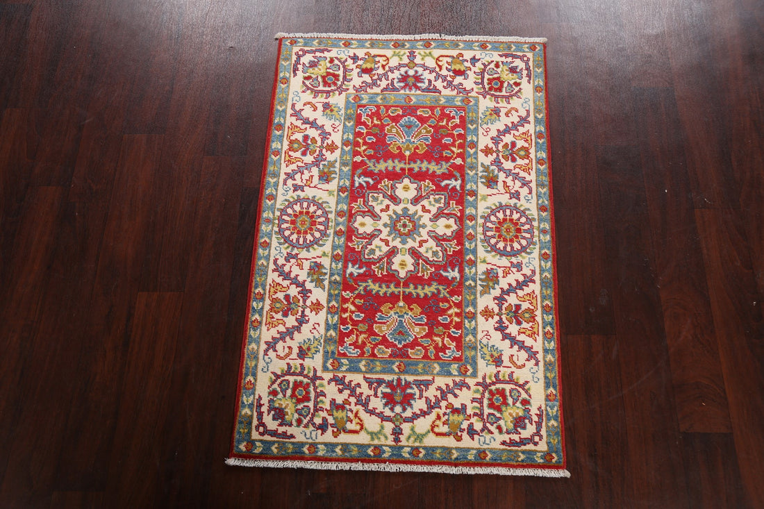 Geometric Kazak Oriental Area Rug 3x4