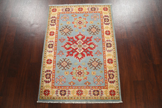 Geometric Kazak Oriental Area Rug 3x4