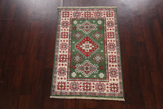 Geometric Kazak Oriental Area Rug 3x4