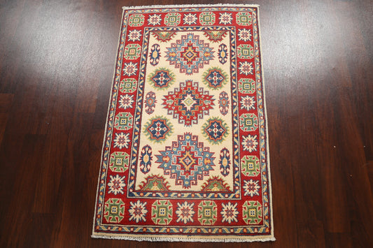 Geometric Kazak Oriental Area Rug 3x4