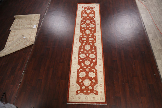 Vegetable Dye Floral Peshawar Chobi Oriental Runner Rug 3x12