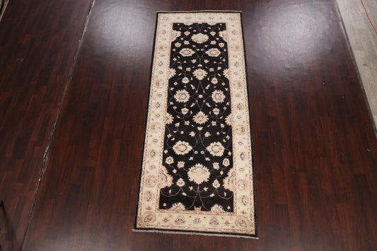 Vegetable Dye Floral Peshawar Chobi Oriental Runner Rug 4x10