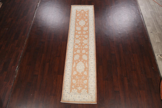 Vegetable Dye Peshawar Chobi Oriental Runner Rug 3x11