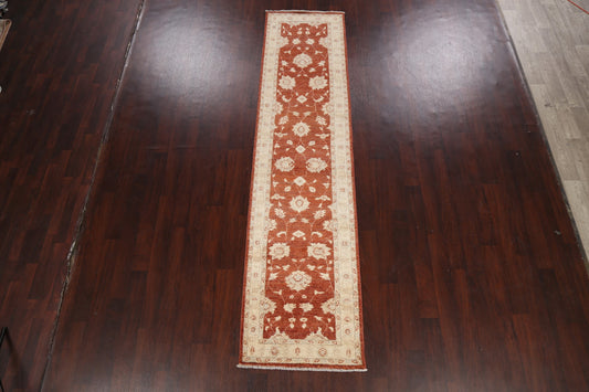 Vegetable Dye Peshawar Chobi Oriental Runner Rug 3x11