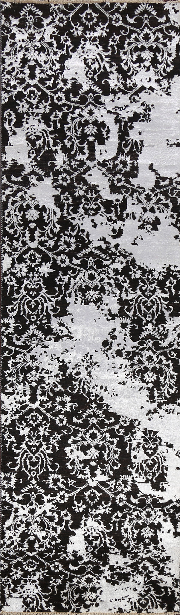 Vegetable Dye Art & Craft Oriental Runner Rug 3x11