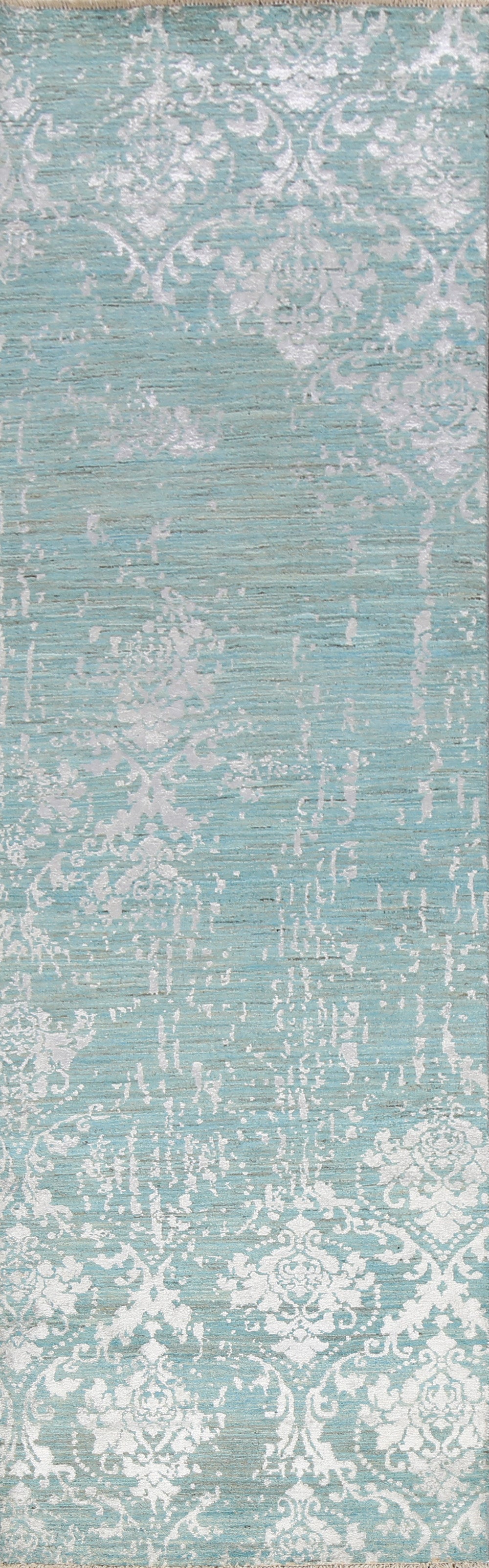 Vegetable Dye Art & Craft Oriental Runner Rug 3x10