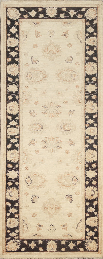 Vegetable Dye Peshawar Chobi Oriental Runner Rug 3x8