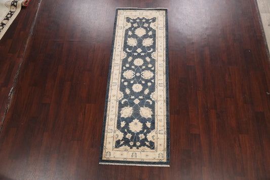 All-Over Floral Peshawar Chobi Oriental Runner Rug 3x8