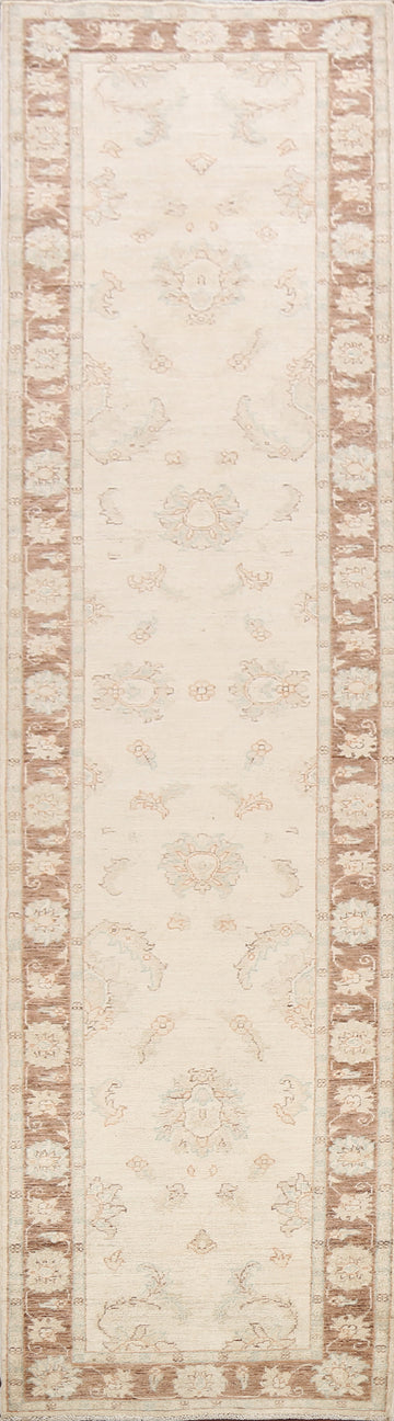 Vegetable Dye Floral Peshawar Chobi Oriental Runner Rug 3x12