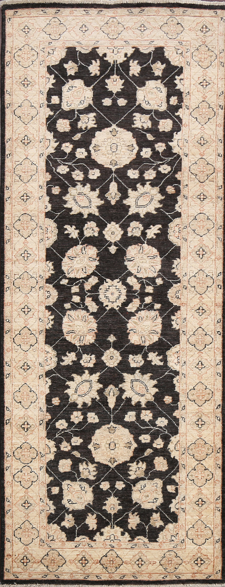 Vegetable Dye Peshawar Chobi Oriental Runner Rug 3x8