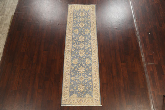 Vegetable Dye Floral Peshawar Chobi Oriental Runner Rug 3x10