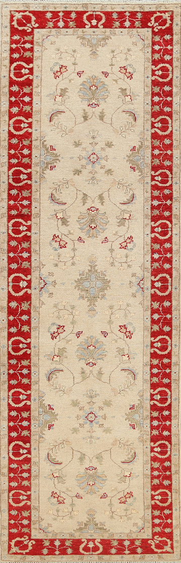 Vegetable Dye Peshawar Chobi Oriental Runner Rug 3x10