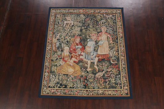 Vegetable Dye Pictorial Tapestries Oriental Area Rug 5x7