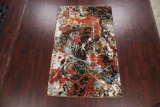 Vegetable Dye Modern Abstract Oriental Area Rug 5x8