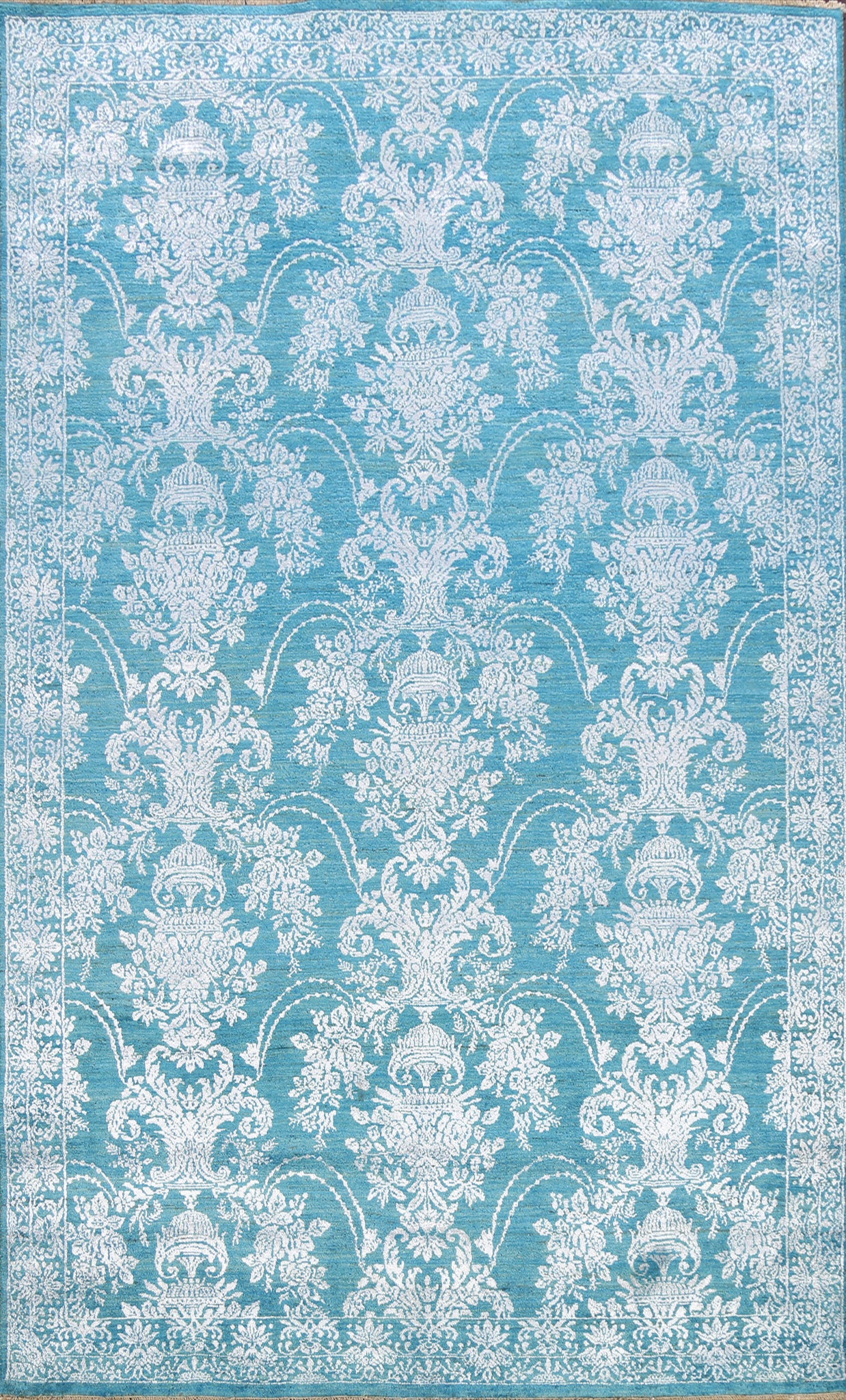 All-Over Floral Art & Craft Oriental Area Rug 6x9