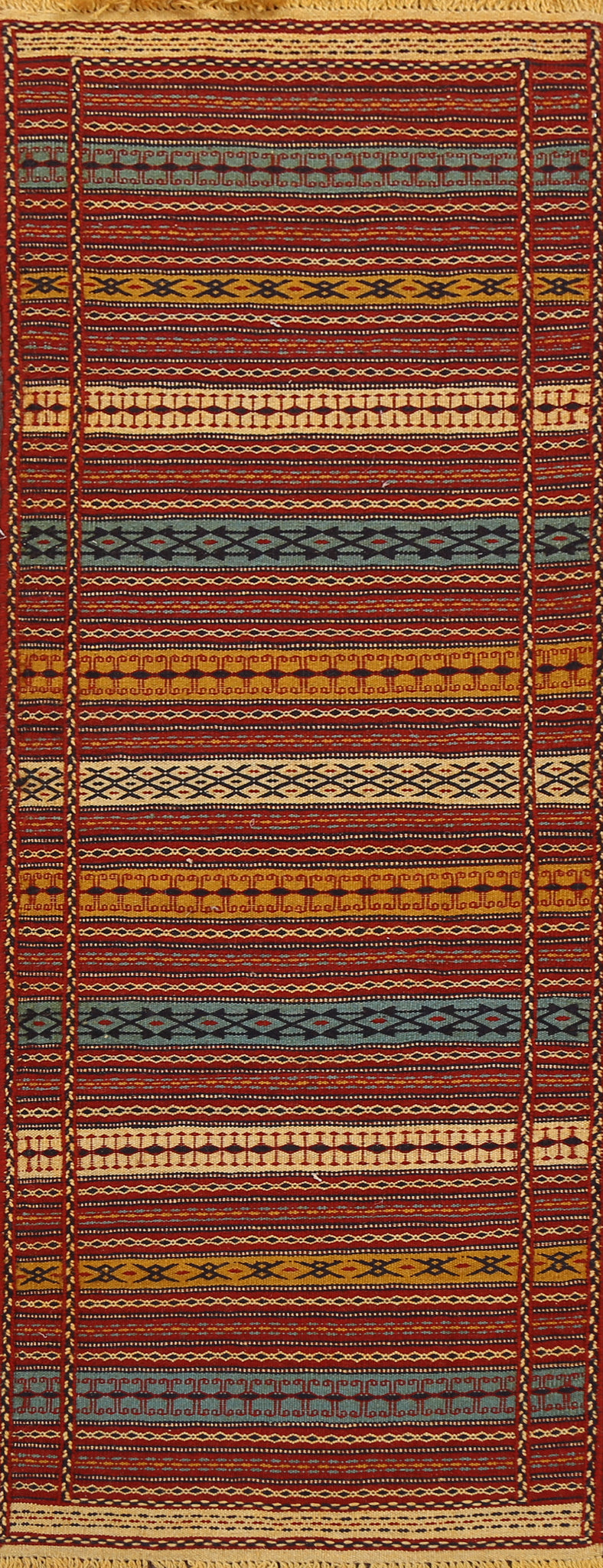 Tribal Kilim Sirjan Persian Runner Rug 2x7