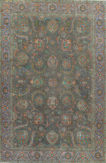 Floral Tabriz Persian Area Rug 10x13