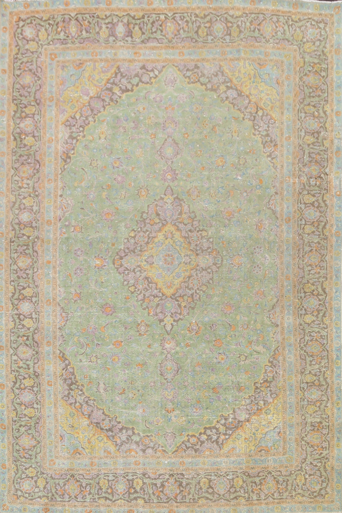 Floral Kashan Persian Area Rug 10x13