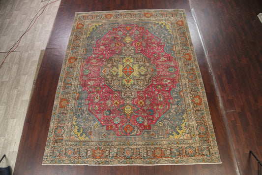 Geometric Tabriz Persian Area Rug 10x13