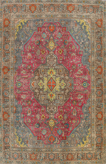 Geometric Tabriz Persian Area Rug 10x13
