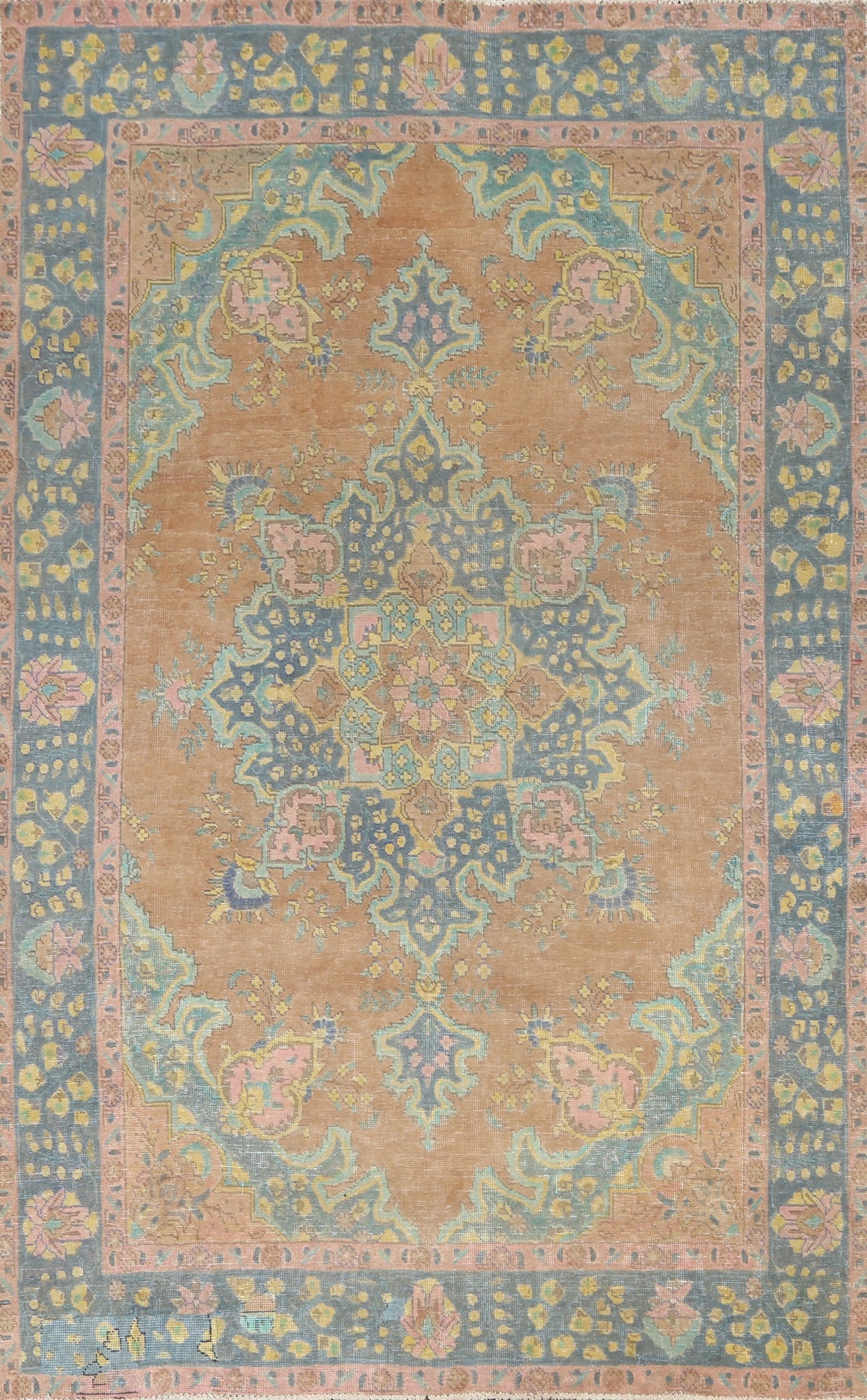 Floral Tabriz Persian Area Rug 6x9