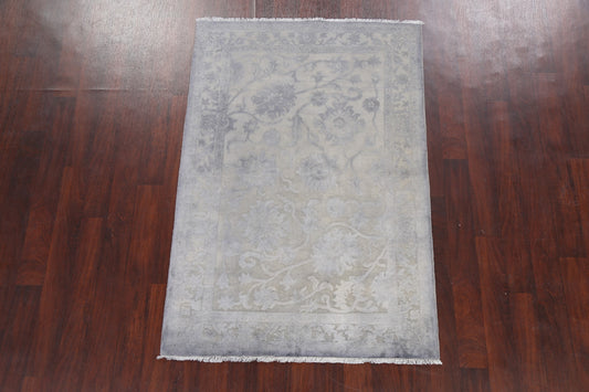 Vegetable Dye Carved Chobi Oriental Area Rug 4x6