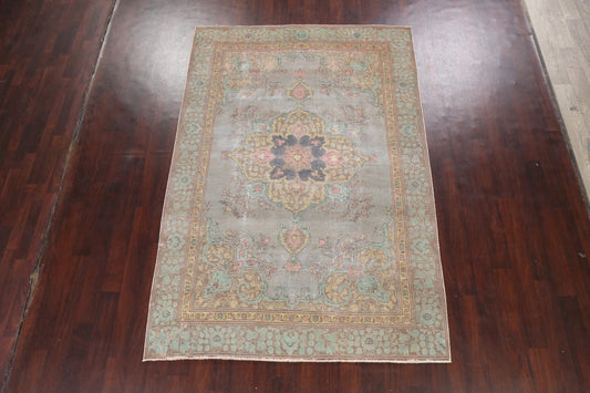 Floral Tabriz Persian Area Rug 6x9