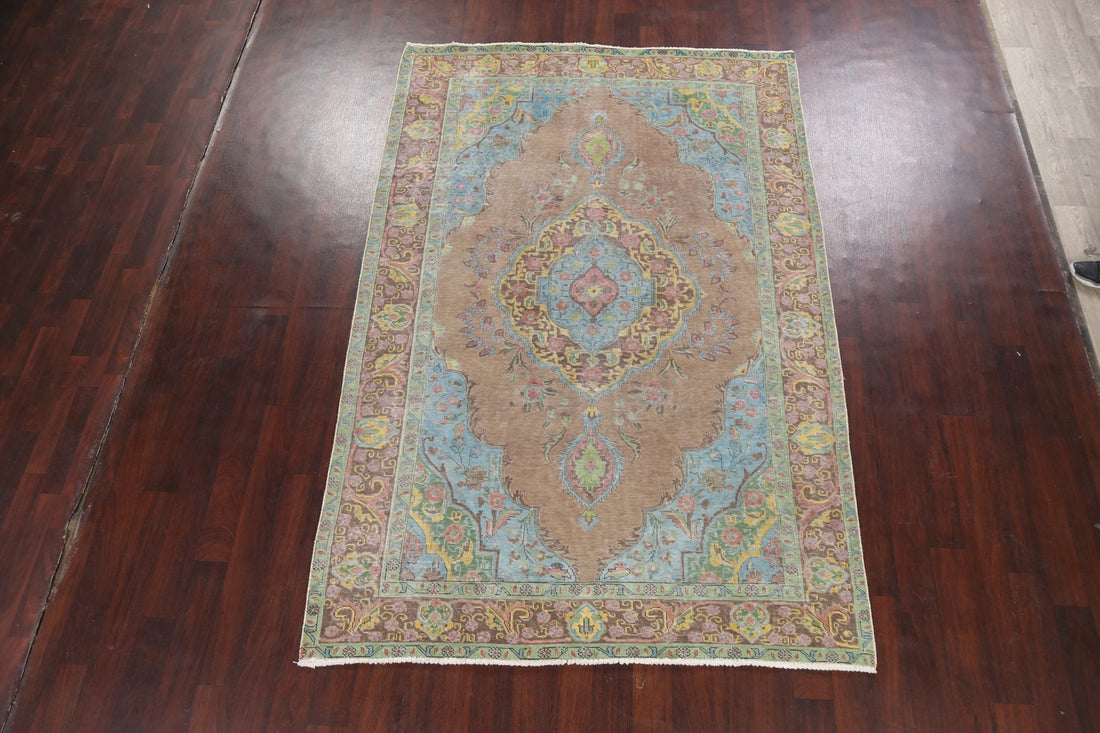 Floral Tabriz Persian Area Rug 6x9
