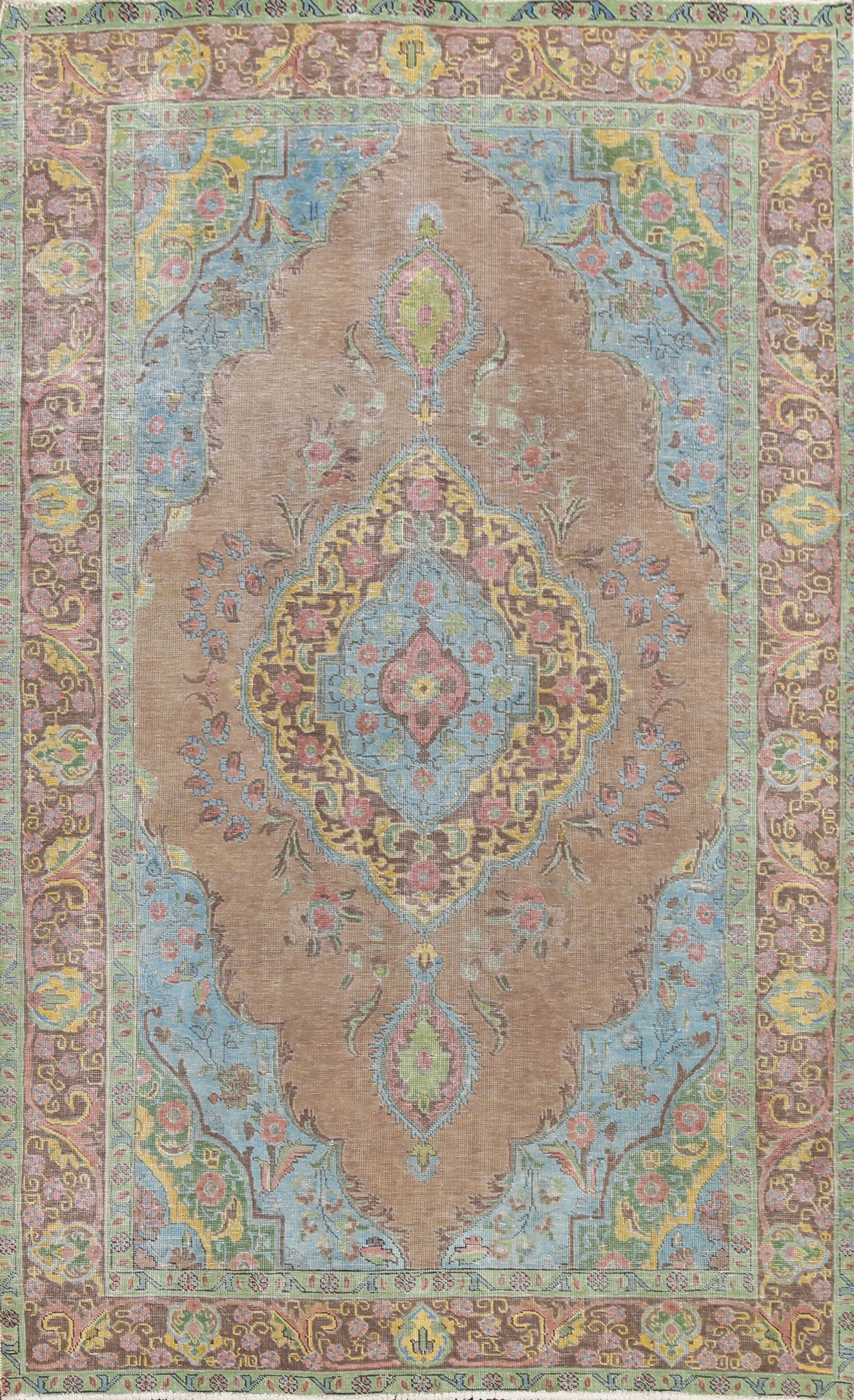 Floral Tabriz Persian Area Rug 6x9