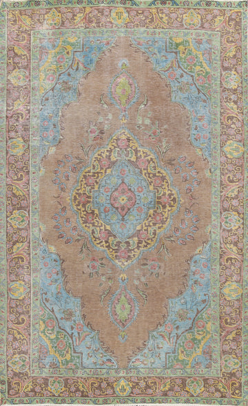 Floral Tabriz Persian Area Rug 6x9