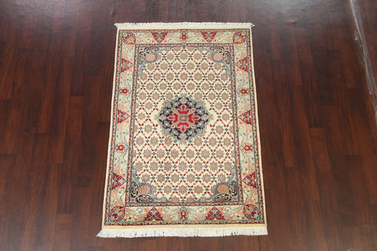 Vegetable Dye Geometric Tabriz Oriental Area Rug 4x6