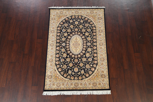 Vegetable Dye Floral Tabriz Oriental Area Rug 4x6